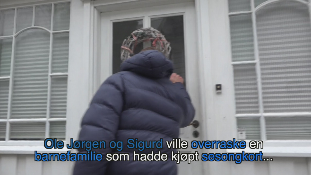 Ole Jørgen og Sigurd overrasker barnefamilie